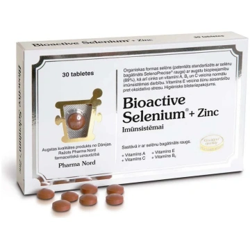 Bioactive Selenium+Zinc tabletes N30 Pharma Nord