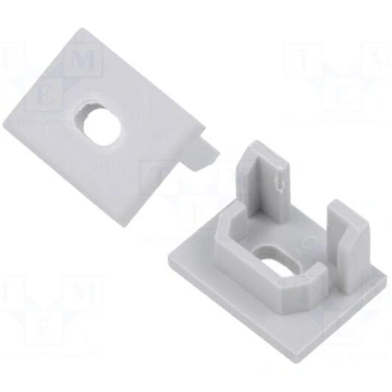 Cap for LED profiles | grey | PDS-4-PLUS | with ho