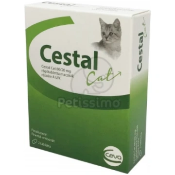 CESTAL CAT dewormer 8 Tablets // Praziquantel + Py