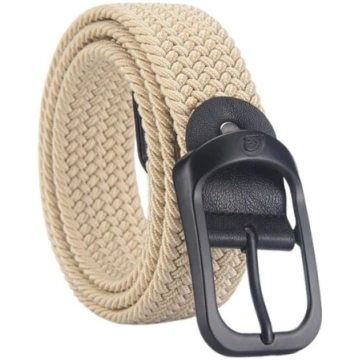 Elastīga, eleganta pīta siksnas josta biksēm ar sp