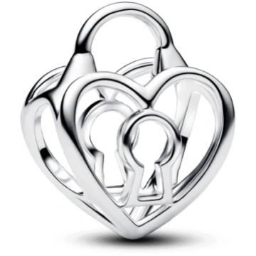 Ažūra sirds formas piekaramais amulets - Viens izm