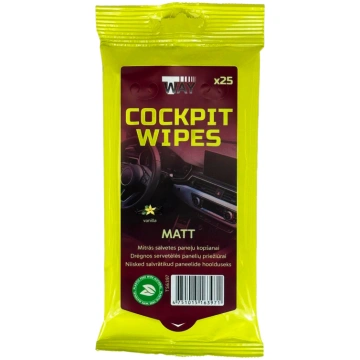 T-Way mitrās salvetes paneļu kopšanai, Matt, Vanil