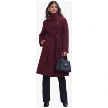 REGULAR FIT - ASYMMETRICAL FUNNEL NECK BELTED - Kl