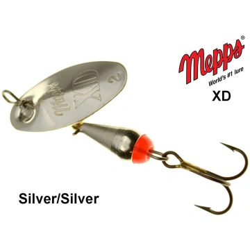 Rotējošais māneklis Mepps XD Silver/Silver 2.5 g