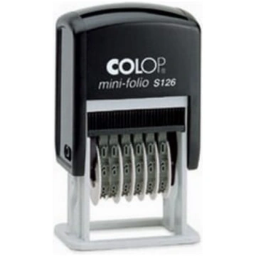 Zīmogs COLOP MINI Folio numerators S126, melns spi