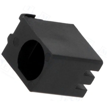 LED housing; 3mm; polyamide; angular; black; UL94V