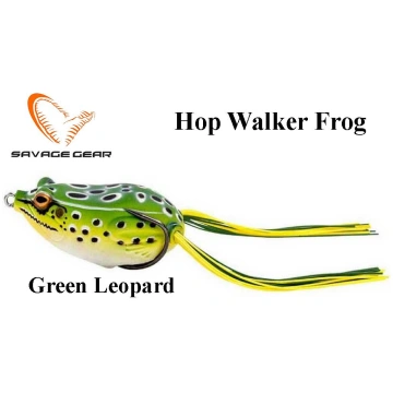 Ēsma varde Savage Gear Hop Walker Frog Green Leopa