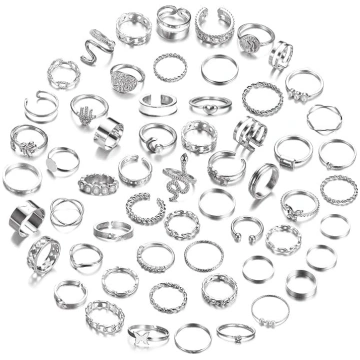 JeweBella 58 gabali Vintage Knuckle gredzeni sievi