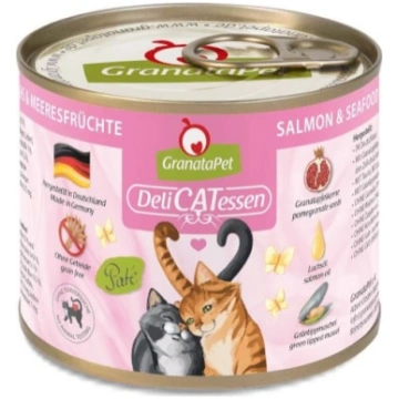 Granatapet delicatessen laša un jūras velšu barība