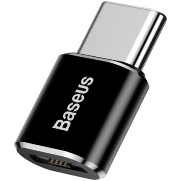 Mini adapteris no micro USB uz USB-C - melns BASEU