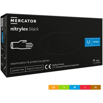 MERCATOR Nitrylex Black S 100gab (vienreizlietojam