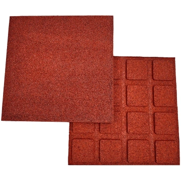 Gumijas flīze, 50 x 50 x 2 cm, sarkana krās