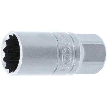 SPARK PLUG SOCKET WITH RUBBER MOUNT, 12-POINT | 12