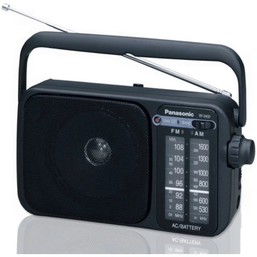 Panasonic portatīvais radio, melns, RF-2400DEG-K