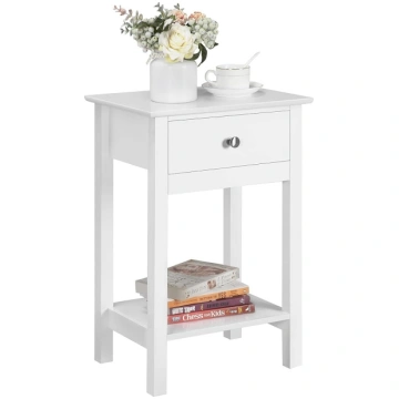 Yaheetech Bedside Table with Drawer, Side Table wi