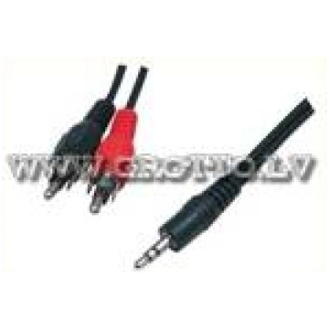 Kabelis 2RCA/s-3.5mm stereo/s (10m)