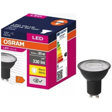 LED Spuldze VALUE PAR16 GU10/4,5W/230V 2700K 120° 