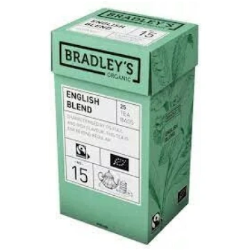 Melnais tēja Bradley"s English Blend, 25 tējas mai