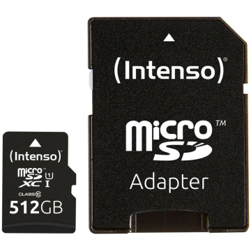 Intenso microSDXC Cards 512GB Class 10 UHS-I Premi