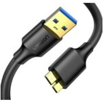 Kabelis USB3.0 - microUSB 3.0 0.5m melns US130 UGR