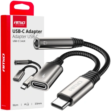 USB-C audio adapteris USB-C TO TYPE USB-C + Mini J