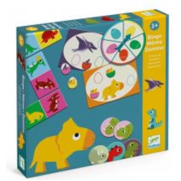 Dinosaurs Memo Bingo Domino +3 anni Djeco