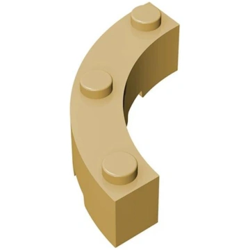 48092 Brick Round Corner 4x4 Macaroni Wide 3 Studs