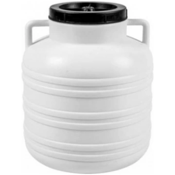 20 L plastmasas muca ar rokturiem un skrūvējamu vā