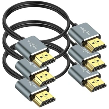 Twozoh īpaši plāns 4K HDMI kabelis, 2 m, 3 gabali,