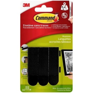 Command attēlu āķi vidēji 3 gab. melni Scotch