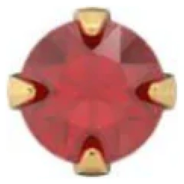 STUDEX 133 - Prong Setting 3mm, July Ruby, Gold Pl