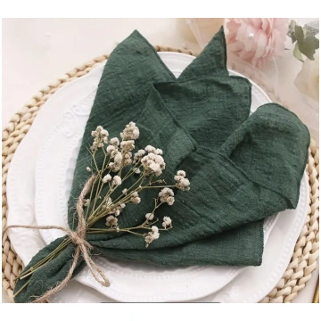 Lietots - Emerald (tumši zaļas) kokvilnas salvetes