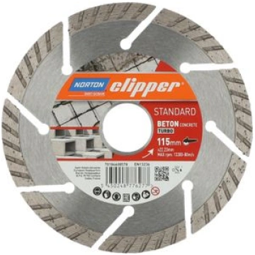 125X22mm Dimanta griežamais disks BETON TURBO H8,S