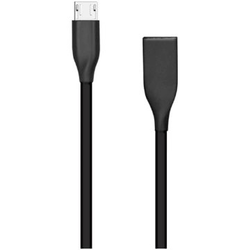 Silicone cable USB - Micro USB (black, 1m) | CA911