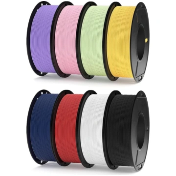 ELEGOO 1,75 mm PLA matēti melns/balts/rubīnsarkans