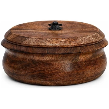Roku darbs Meksikas Tortilla Warmer Basket Koka In
