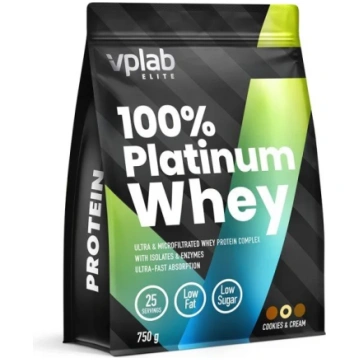 VPLAB Platinum Whey Cookies & Cream pulveris 750 g