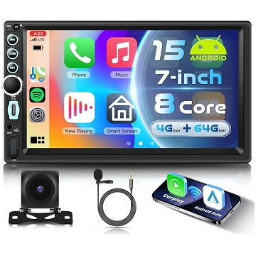 8 kodolu 4G + 64G Android 15 Auto radio 2 DIN ar b