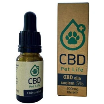 CBD eļļa dzīvniekiem, suņiem 500mg/5% 10ml