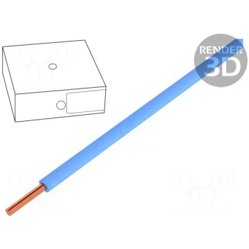Wire | H07V-U | 4mm2 | wire | Cu | PVC | blue | 45