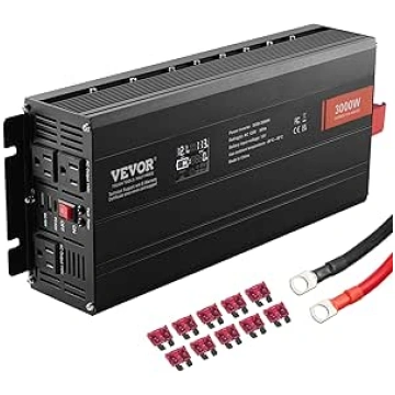 VEVOR Sine Wave Inverter 3000W DC 12V AC 230V LCD