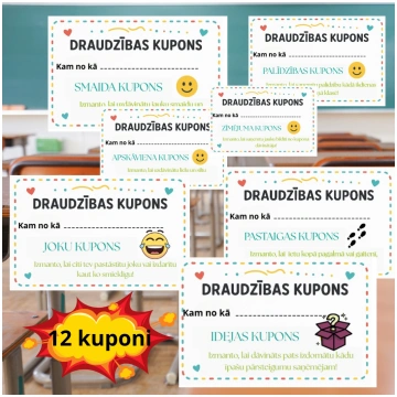 Draudzības stends un kuponi. Sākumskola. - Mācību 