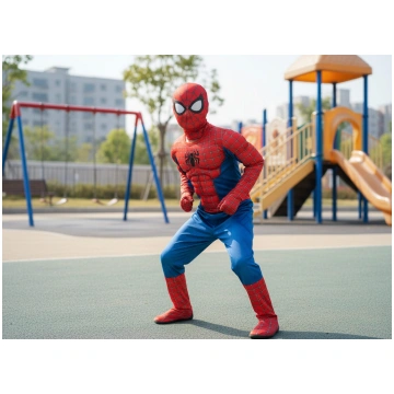 Supervaroņa Spiderman kostīms bērniem ar muskuļu e