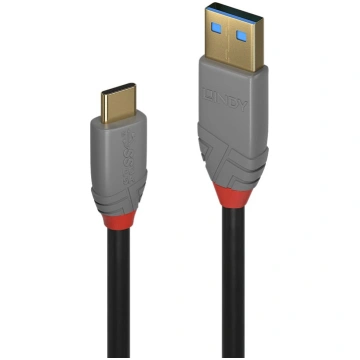 Lindy 3m USB 3.2 Type A to C Cable, 10Gbps, Anthra