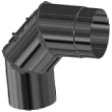 Trīsdaļīgs līkums 0-90*ar revīziju "SKA3" 120mm - 