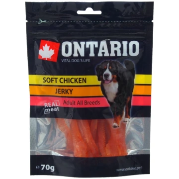 Gardums suņiem – Ontario Soft Chicken Jerky, 70 g