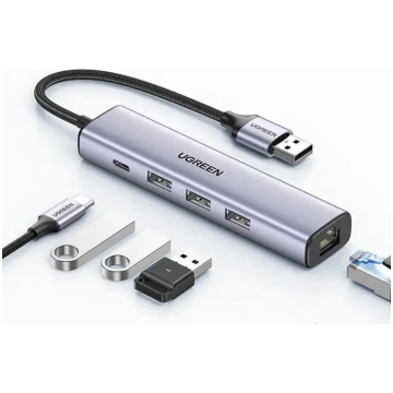 Ugreen daudzfunkcionāls USB 3.0 HUB adapteris - 3x