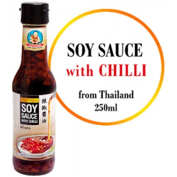 HEALTHY BOY Soy Sauce with Chilli 250ml. Mērce