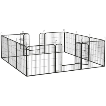 Kucēnu aploks 12 daļas, 80 cm augsts, ar durvīm, D