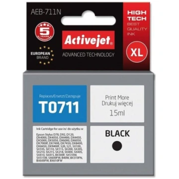 ActiveJet Epson T0711 Black Ink cartridge Active J
